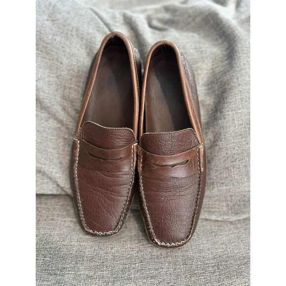 Neil M Leather Driving Loafers Mens Size 9 Two Tone Brown main image 7